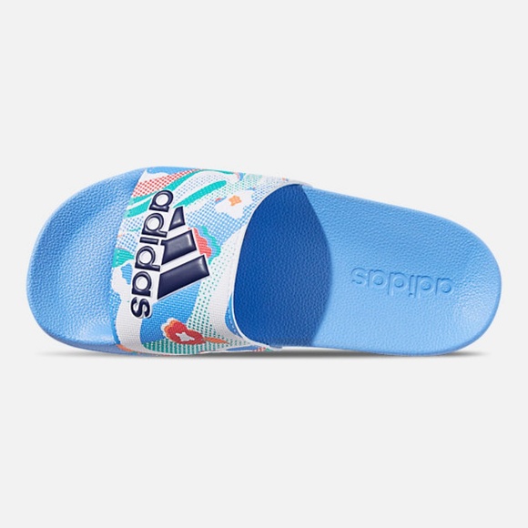 WOMEN'S ADIDAS SANDAL SLIDE BLUE BRAND NEW! - Picture 2 of 4